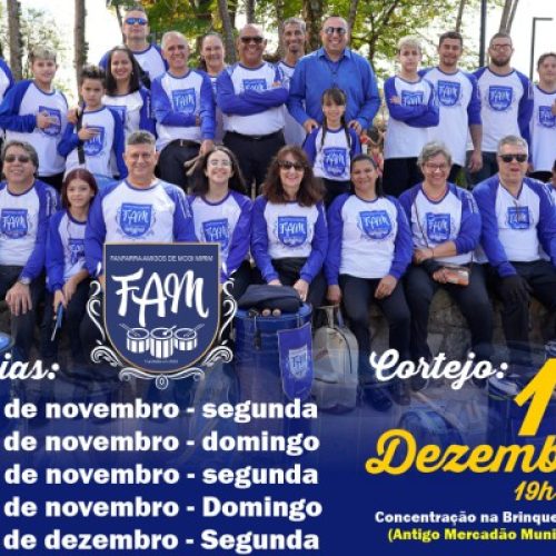 Agenda de Ensaios para o 2º Cortejo de Natal