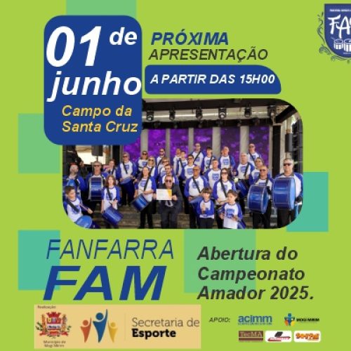 SAMBAFAM anima a abertura do Campeonato Amador 2025 em Mogi Mirim
